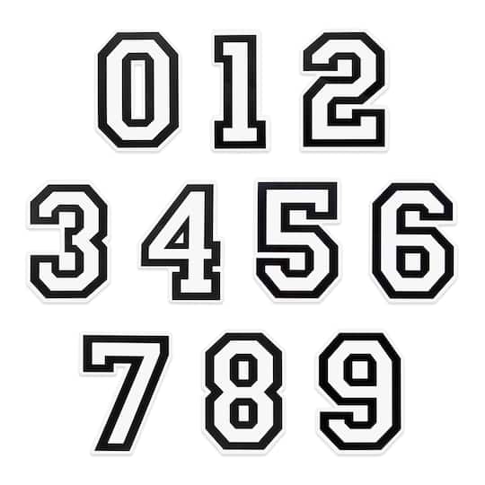 Black and White Numbers Vinyl Die Cut Stickers by Recollections™